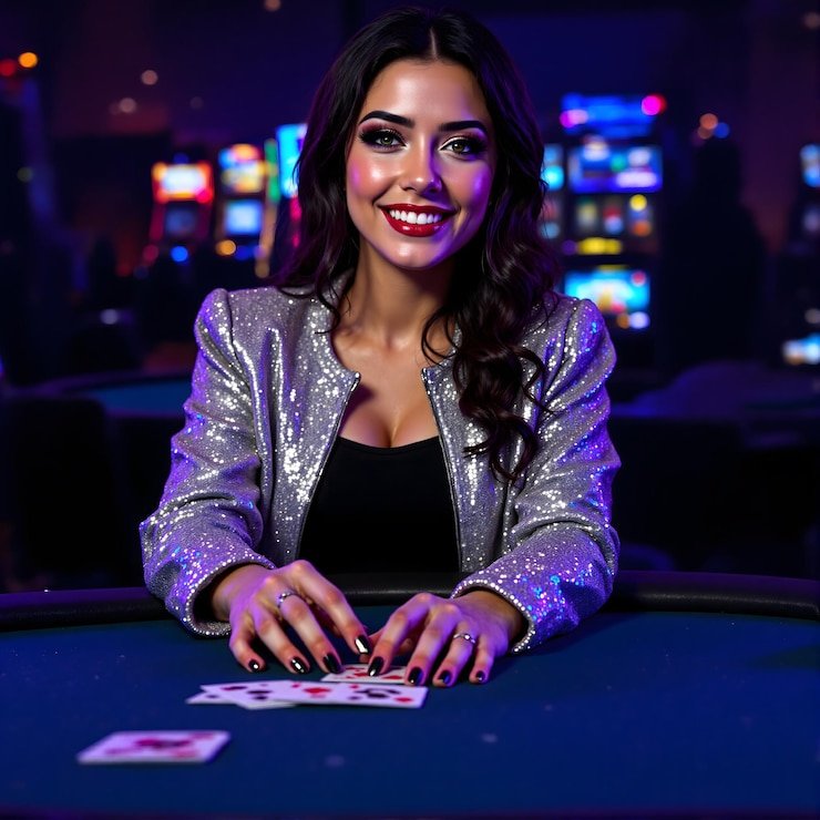 Dealer live casino berinteraksi dengan pemain menggunakan kamera yang jernih dan kualitas streaming tinggi di ril138